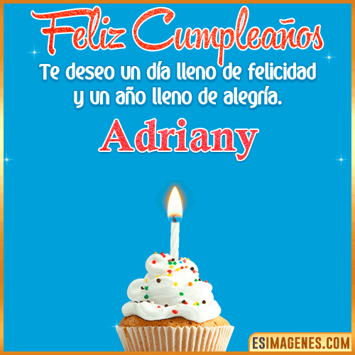 Deseos de feliz cumpleaños  Adriany