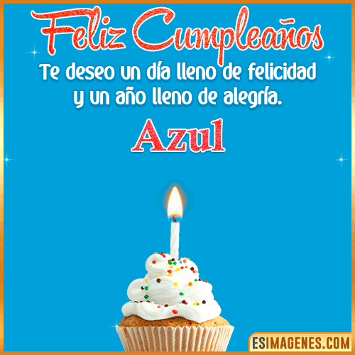 Deseos de feliz cumpleaños  Azul