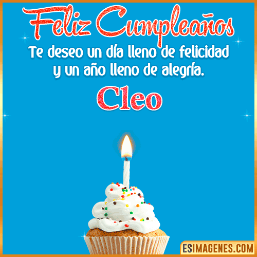 Deseos de feliz cumpleaños  Cleo