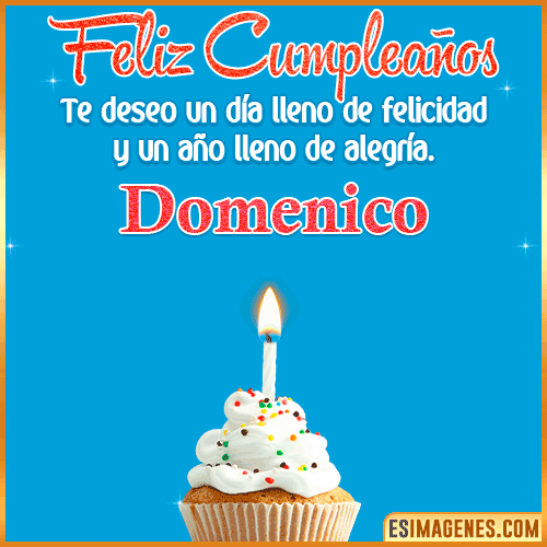 Deseos de feliz cumpleaños  Domenico
