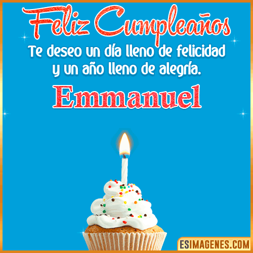 Deseos de feliz cumpleaños  Emmanuel