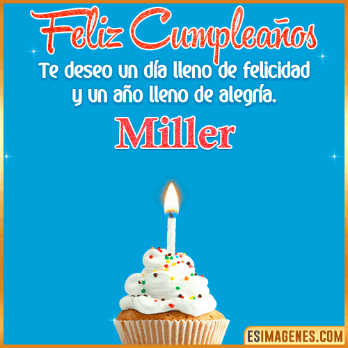 Deseos de feliz cumpleaños  Miller