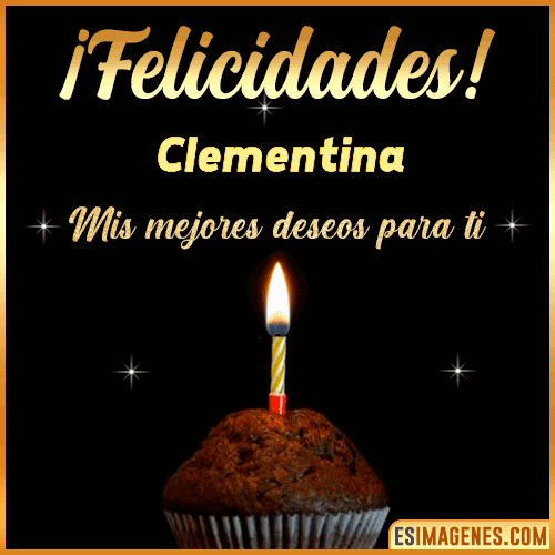 gif Felicidades  Clementina