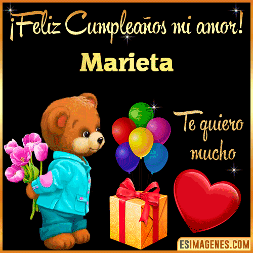 Feliz Cumple mi Amor  Marieta