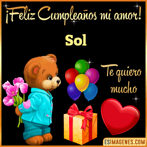 Feliz Cumple mi Amor  Sol