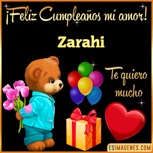 Feliz Cumple mi Amor  Zarahi