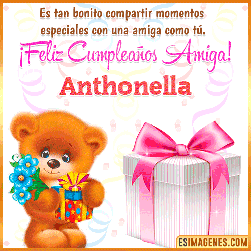 Feliz Cumpleaños Amiga  Anthonella