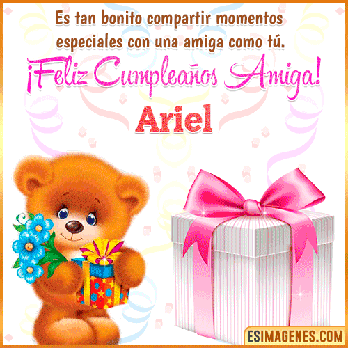Feliz Cumpleaños Amiga  Ariel