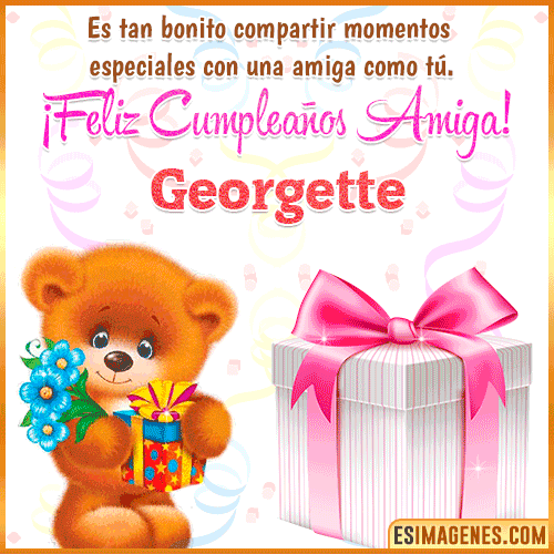 Feliz Cumpleaños Amiga  Georgette