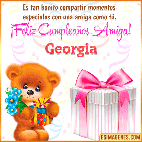 Feliz Cumpleaños Amiga  Georgia