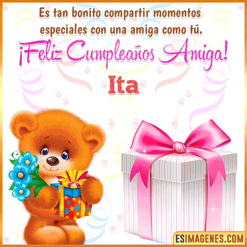 Feliz Cumpleaños Amiga  Ita
