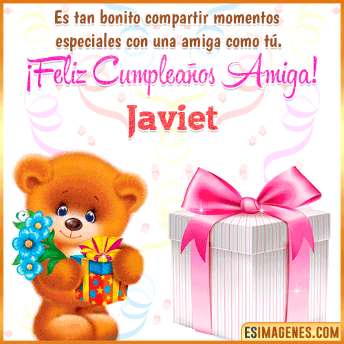 Feliz Cumpleaños Amiga  Javiet