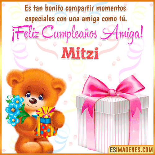 Feliz Cumpleaños Amiga  Mitzi