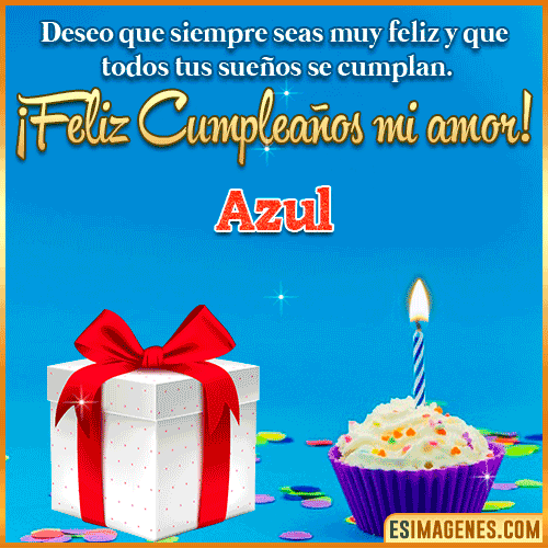 Feliz Cumpleaños Amor  Azul