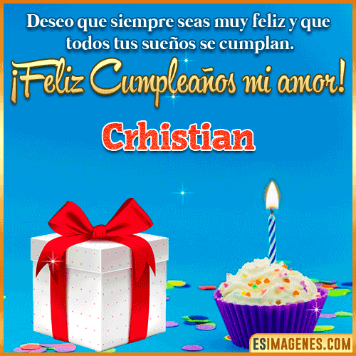 Feliz Cumpleaños Amor  Crhistian
