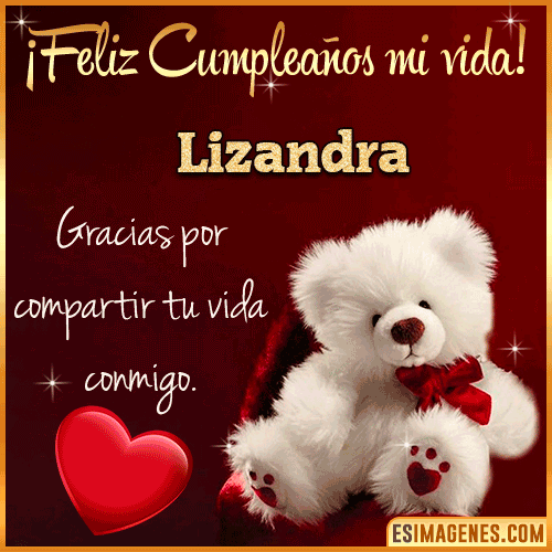 Feliz cumpleaños amor de mi vida  Lizandra