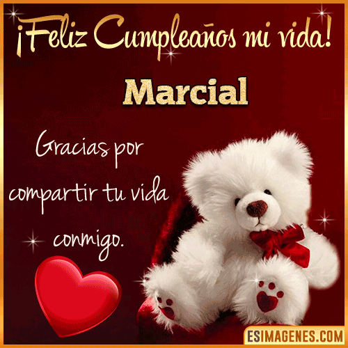Feliz cumpleaños amor de mi vida  Marcial