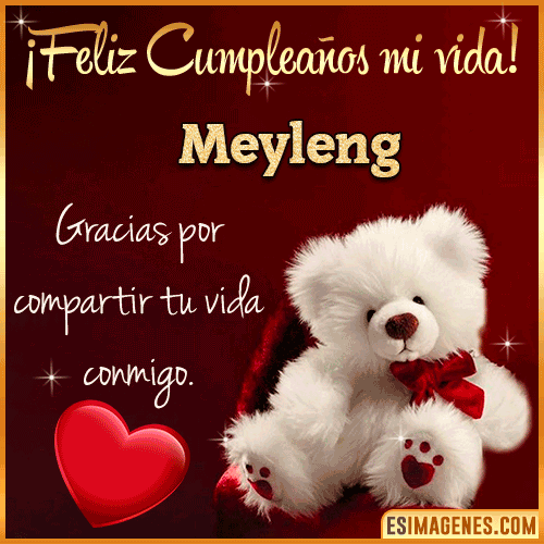 Feliz cumpleaños amor de mi vida  Meyleng