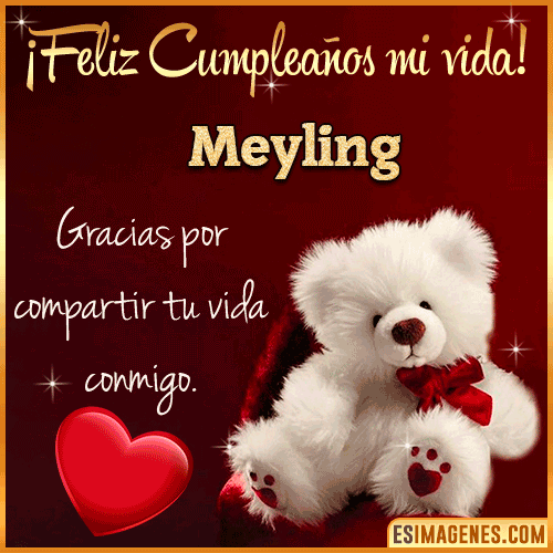 Feliz cumpleaños amor de mi vida  Meyling