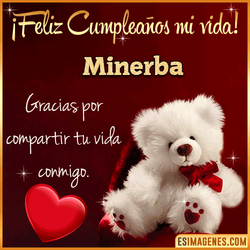 Feliz cumpleaños amor de mi vida  Minerba