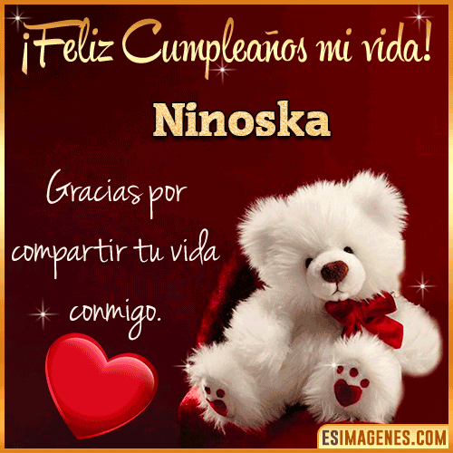Feliz cumpleaños amor de mi vida  Ninoska
