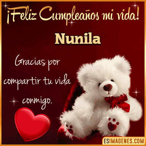 Feliz cumpleaños amor de mi vida  Nunila