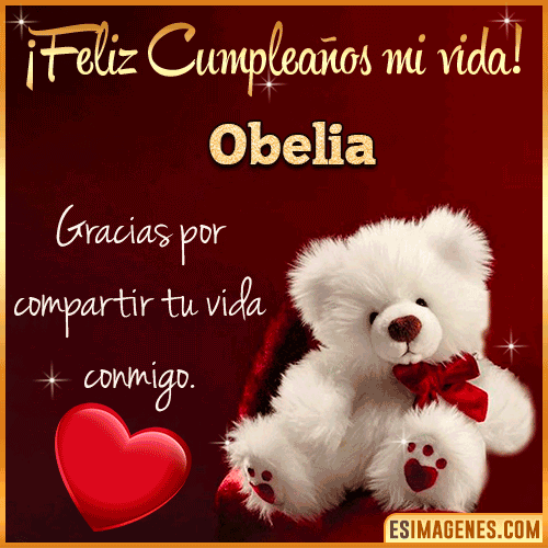 Feliz cumpleaños amor de mi vida  Obelia