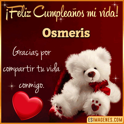 Feliz cumpleaños amor de mi vida  Osmeris