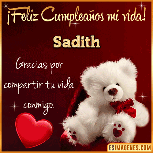 Feliz cumpleaños amor de mi vida  Sadith