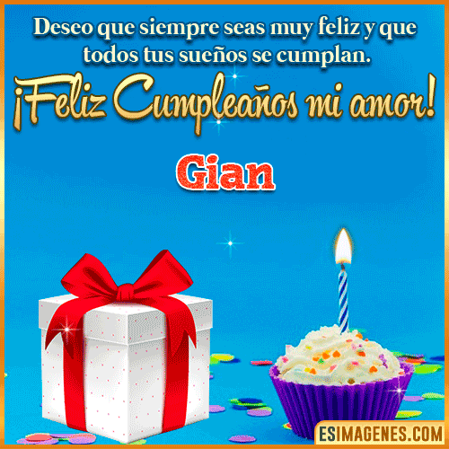 Feliz Cumpleaños Amor  Gian