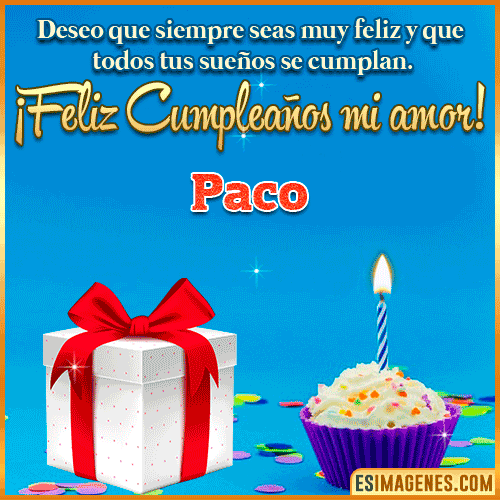 Feliz Cumpleaños Amor  Paco