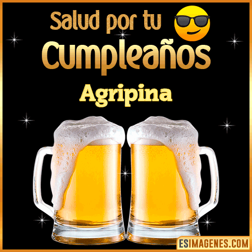 Feliz Cumpleaños cerveza gif  Agripina