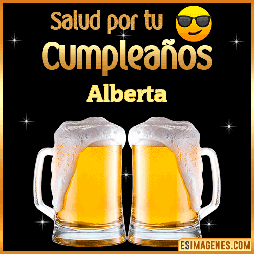 Feliz Cumpleaños cerveza gif  Alberta