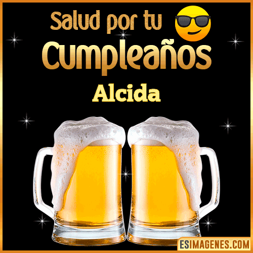 Feliz Cumpleaños cerveza gif  Alcida