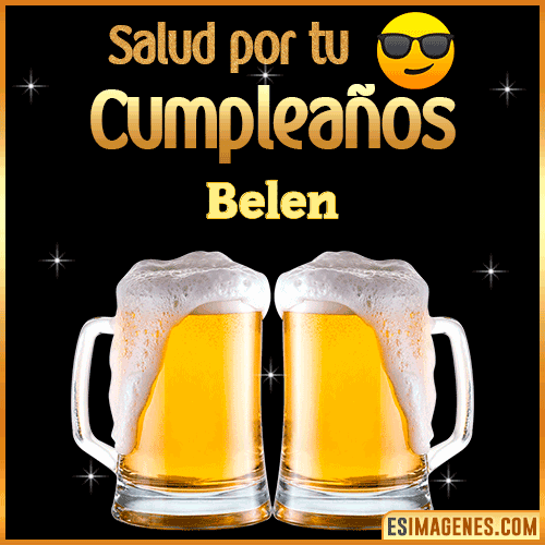 Feliz Cumpleaños cerveza gif  Belen