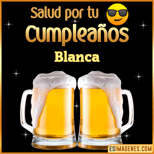 Feliz Cumpleaños cerveza gif  Blanca