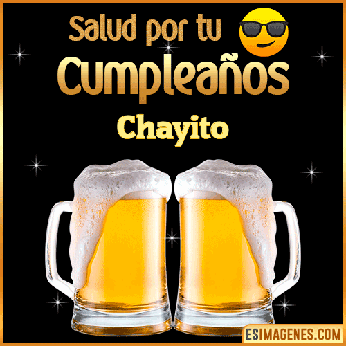 Feliz Cumpleaños cerveza gif  Chayito