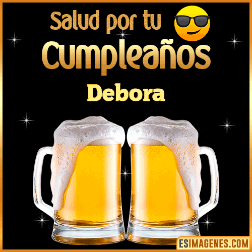 Feliz Cumpleaños cerveza gif  Debora