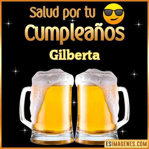 Feliz Cumpleaños cerveza gif  Gilberta