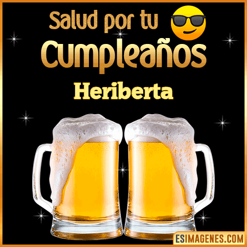 Feliz Cumpleaños cerveza gif  Heriberta