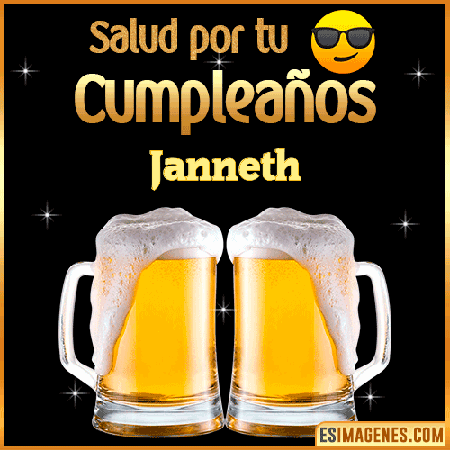 Feliz Cumpleaños cerveza gif  Janneth