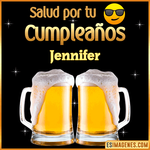 Feliz Cumpleaños cerveza gif  Jennifer
