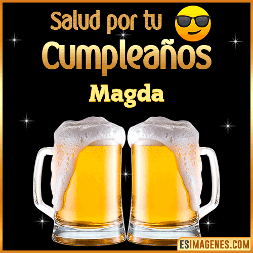 Feliz Cumpleaños cerveza gif  Magda