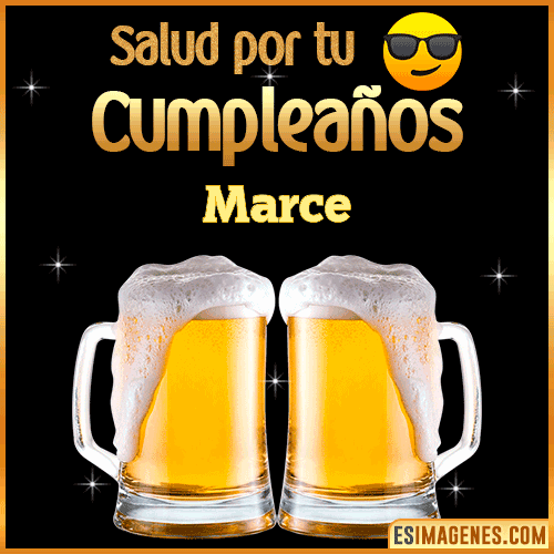 Feliz Cumpleaños cerveza gif  Marce