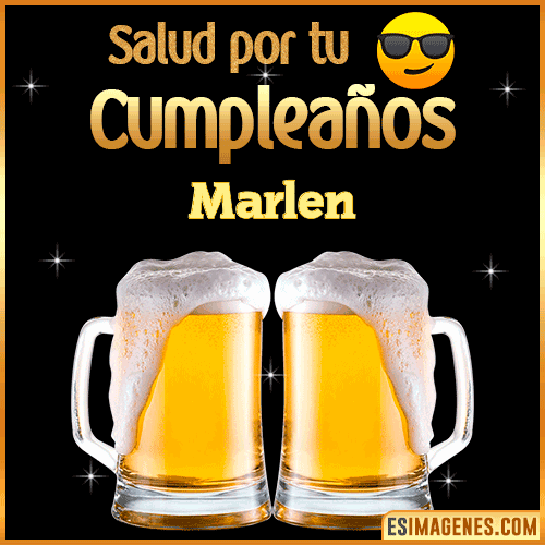 Feliz Cumpleaños cerveza gif  Marlen