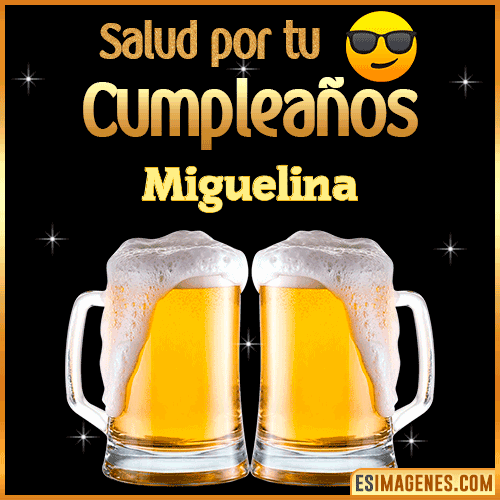 Feliz Cumpleaños cerveza gif  Miguelina