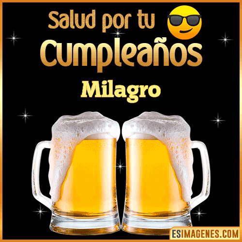Feliz Cumpleaños cerveza gif  Milagro