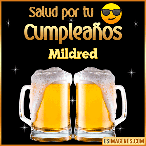 Feliz Cumpleaños cerveza gif  Mildred