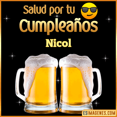 Feliz Cumpleaños cerveza gif  Nicol