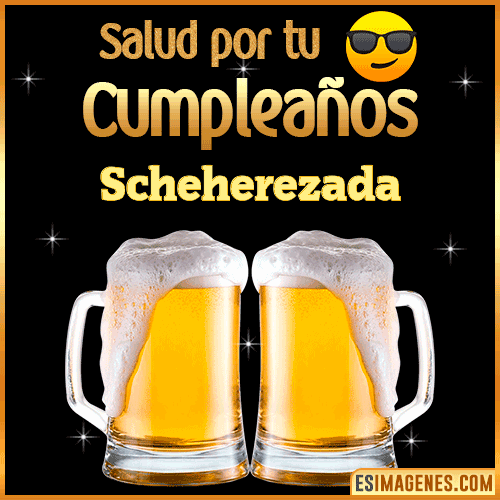 Feliz Cumpleaños cerveza gif  Scheherezada